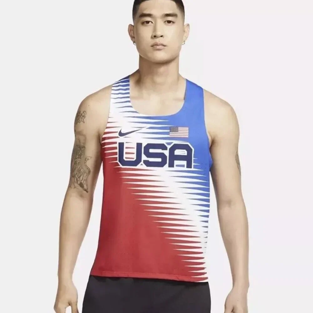 Team USA 2020 Olympics Nike Aeroswift Pro Elite Singlet Size M &L CV0403-657 NEW - Picture 6 of 6